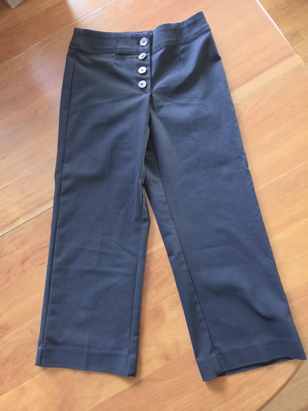 LOFT Black Button-Front  Dress Pants